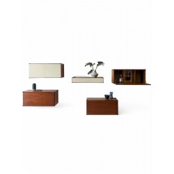 Beaver and Tapley SL Floating Wall System - Wall Unit with Drop Down Door Bar / Cabinet / Drawer / DeskSet