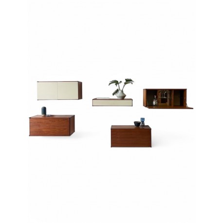 Beaver and Tapley SL Floating Wall System - Wall Unit with Drop Down Door Bar / Cabinet / Drawer / DeskSet