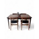 Danish Extension table with 2 leaves in dark timber id 79