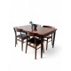 Danish Extension table with 2 leaves in dark timber id 79