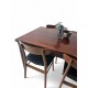 Danish Extension table with 2 leaves in dark timber id 79