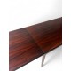 Danish Extension table with 2 leaves in dark timber id 79