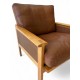 Illum Wikkelso Easy Chair in solid Oak with Danish Leather