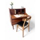 Danish Writing Bureau with pull out desk, 3 drawers and bookcase.