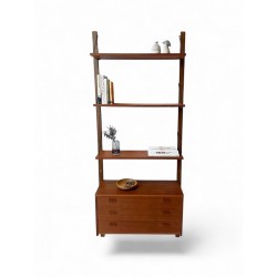 Single Bay Danish Teak Wall System id 82