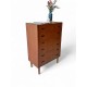 Slimline Danish Tall boy 665 wide with embossed handles