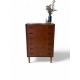 Slimline Danish Tall boy 665 wide with embossed handles