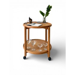 Danish Oak Drinks Trolley / Side table id 59