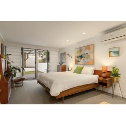 Founds' Custom Made Mid Century Bed Head and Bed Base