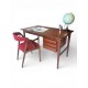 Danish Teak Desk with 3 drawers and dressed from the back id 72