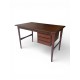 Danish Teak Desk with 3 drawers and dressed from the back id 72