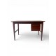 Danish Teak Desk with 3 drawers and dressed from the back id 72
