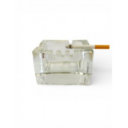 Mid century The Cigaro Ice Cube Glass Ashtray By Kaj Franck Nuutajarvi Finland 1960-70s
