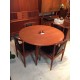 Circular Parker  table with Parker T Back Dining Chairs.