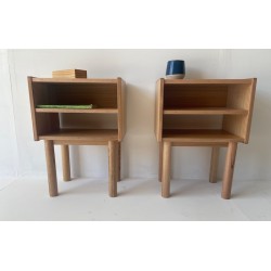 Founds custom made Bedsides availble in Oak and Teak.