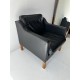 Danish Black Leather Single Seater by Stouby id 87