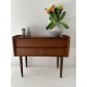 Danish Teak Low boy with 2 drawers and curved handle pull - id 68