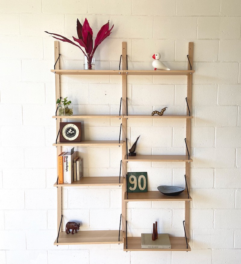 Founds Custom Wall Mounted Shelving, Wall Mounted Wood Shelving Systems